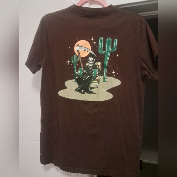 Taco Tuesday Brown Grim Reaper Graphic Tee - Picture 4 of 5